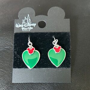 Disney Green and Red‎ Mickey Mouse charm Heart Earrings